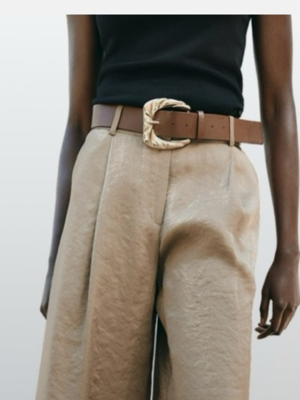 Zara NWT wide leg pants with belt 1478/178 - Picture 9 of 11
